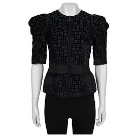 NWOT Atemberaubendes figurbetontes schwarzes Seiden-Sakko Dolce & Gabbana Gr. 40 Gebraucht