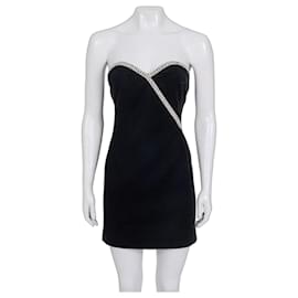 Vestido Saint Laurent negro con adornos de cristal Talla 34XS Segunda mano