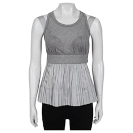 Graues plissiertes Louis Vuitton Tanktop - Größe 36/S gebraucht