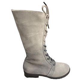 Autre Marque Annette Gortz Nubukstiefel in Grau