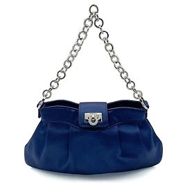 Bolsa de mão Salvatore Ferragamo Gancini com corrente de strass