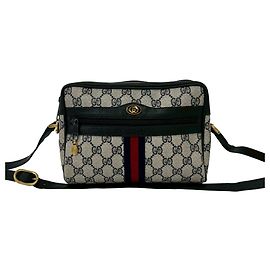 Borsa a tracolla in pelle Gucci Vintage Sherry Line GG Logo