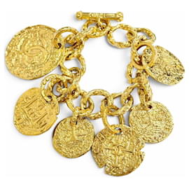 Bracciale a catena con medaglia Coco Mark Chanel Vintage 93A