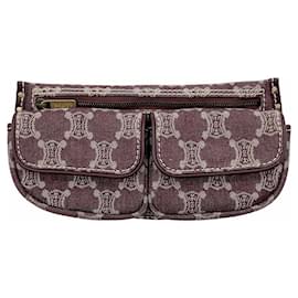Céline Borsa a tracolla Celine Triomphe in jacquard e pelle