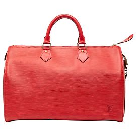 Louis Vuitton Speedy 35 in pelle Epi rossa