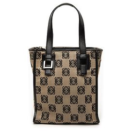 Borsa a mano LOEWE in tela Anagram beige