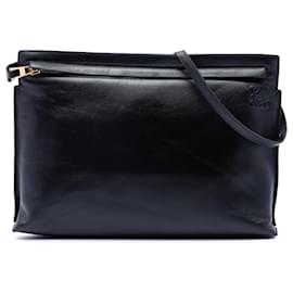 Pochette crossbody LOEWE in nappa nero con Anagram T
