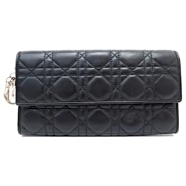 CHRISTIAN DIOR LADY DIOR WALLET ON CHAIN WOC IN PELLE CANNAGE