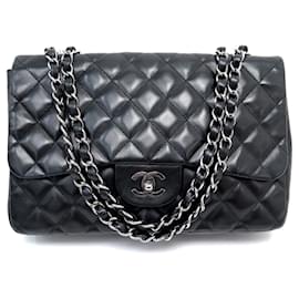 BORSA CHANEL TIMELESS JUMBO FLAP PELLE MATELASSÉ NERO