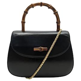 BORSA VINTAGE GUCCI BAMBOO 1947 MINI CON TRACCOLLA A CATENA DORATA