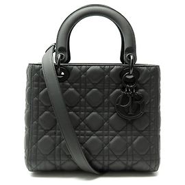 BORSA CHRISTIAN DIOR LADY MEDIUM PELLE NERA SO BLACK M0565SLOI BAG