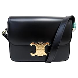 NUOVA BORSA CELINE TRIOMPHE TEEN 188423 IN PELLE DI VITELLO SATINATA CON TRACCOLLA - Céline
