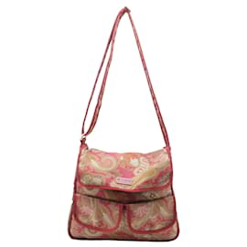 Borsa a tracolla con patta Etro con stampa paisley in tela multicolore