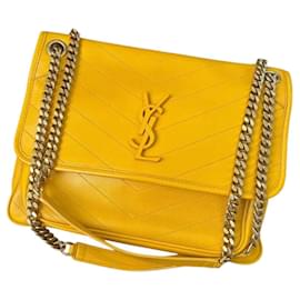 Saint Laurent Borsa a Tracolla in Pelle Gialla