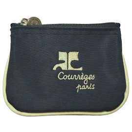 Courreges Courrèges Paris Pochette en toile bleu marine