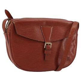 LOUIS VUITTON Epi Jeune Fille MM Schultertasche Braun M52153 LV Auth BA12827