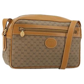 Borsa a Spalla GUCCI Micro GG Supreme PVC Beige Oro 001 56 0942 Auth BA12842