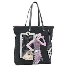 PRADA Bijoux Tote Bag Nylon Schwarz Silber Authentisch ka4445A - Prada
