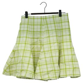 Falda Christian Dior de lana verde Auth 178033A