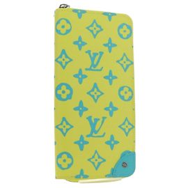 LOUIS VUITTON Zippy Wallet Playground Vertikal Gelb M82005 Auth 181139M