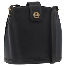 Borsa a Spalla VALENTINO in Pelle Nera e Oro Auth bs35258
