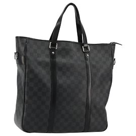 LOUIS VUITTON Borsa a tracolla Damier Graphite Tadao PM 2way N41259 LV Auth bs35171