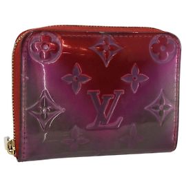 LOUIS VUITTON Vernis Valentine Limited Zippy Coin Purse Rosso M90523 Auth 181236A