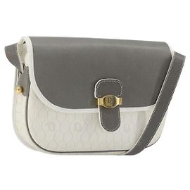 Borsa a Spalla Christian Dior in Tela Honeycomb PVC Bianco Oro Autentica 179931