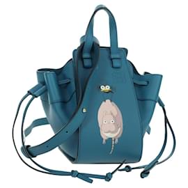 LOEWE Studio Ghibli Hammock Mini Hand Bag Leather 2way Blue Auth 179863SM - Loewe