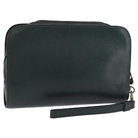 LOUIS VUITTON Clutch Taiga Baikal Epicea M30184 LV Auth 179963
