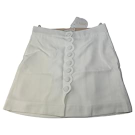 Chloé Minifalda vintage Chloe de mezcla de viscosa blanco roto