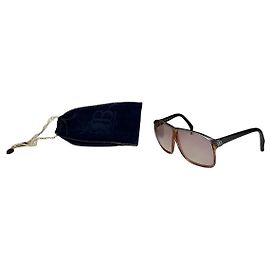 Gafas de sol vintage Balenciaga BB Logo en acetato Marrón Rosa