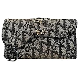 Cartera Vintage Dior Oblique Canvas Negro Beige