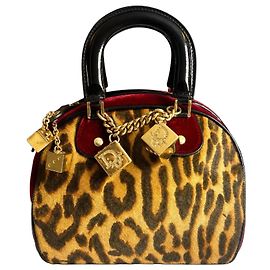 Borsa a mano Christian Dior 2004 Leopard Cheetah Dice Gambler