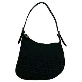 Borsa a tracolla mini Fendi Vintage Zucchino FF Pattern
