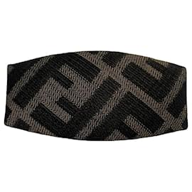 Fendi Zucca FF Pattern Canvas Barrette