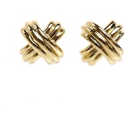 Orecchini a lobo Signature in oro giallo 18K Tiffany - Tiffany & Co