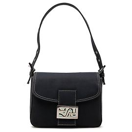 Fendi Blue Canvas FF Marble Flap