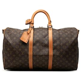 Louis Vuitton Marrone Monogram Keepall Bandouliere 50