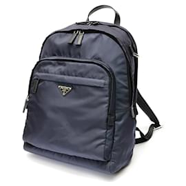 Mochila de nylon e couro Saffiano Prada