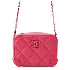 Borsa a Spalla Chanel Pink Matelassé Chain