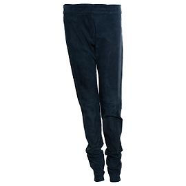 Autre Marque Johnny Ramli, Hose aus Wildleder in Smaragdgrün