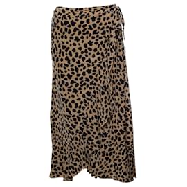 Rixo London, Falda midi cruzada con estampado de leopardo - Autre Marque