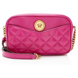 Versace Quilted Leather Medusa Small Camera Bag