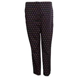 Prada, Hose mit Diamantprint in Blau und Braun