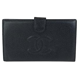 Portafoglio lungo Chanel Vintage Caviar