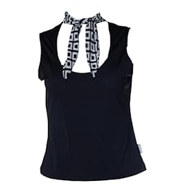 Versace jeans couture, Schwarzes Scarf-Top
