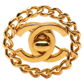 Spilla Chanel Coco Mark Vintage Turnlock Chain