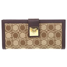 Cartera larga Salvatore Ferragamo en jacquard Gancini