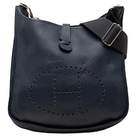 Borsa a tracolla Hermes Evelyne 3 Trois GM Navy - Hermès